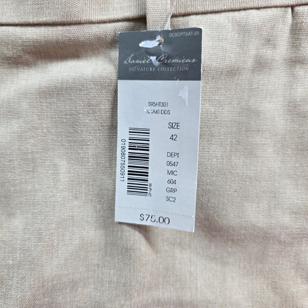 Daniel Cremieux Shorts Mens 42 Khaki Signature Collection Cotton Blend Stretch - Picture 4 of 12